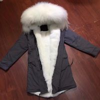 Wholesale Women s Fur Faux Grey Casual Sell Fashion Mrs Parka Ladies Winter Clothes Thickness Windproof Long Jacket Wear