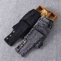 Wholesale 4 Y Teenage Children Girls Jeans Spring Fall Fashion Elastic Waist Pants Kids Skinny for Trousers Clothes