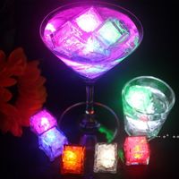 Wholesale Led Lights Polychrome Flash Party Lights LED Glowing Ice Cubes Blinking Flashing Decor Light Up Bar Club Wedding RRB12575