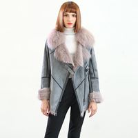 Wholesale Women s Fur Faux Girl Parka Real With Big Large Collar Liner Detachable Natural Coat Female Parkas