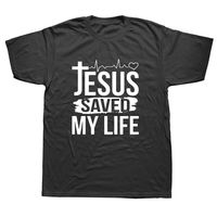 Wholesale Summer Printed Jesus Saved My Life T Shirts I Belong To T shirts Cotton Short Sleeve Christ Religion Christian Faith Tops