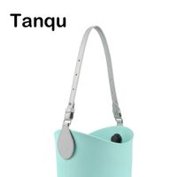 Wholesale TANQU Bidirectional Adjustable Length Flat Edge Paintting Leather Belt Handle with Drop for O Basket Bucket Women Handbag O Bag