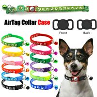 Wholesale Cat Collars Leads Pet Collar With Silicone Protective Airtag Case Anti lost Adjustable Necklace Bell For Kitten Puppy Dog Accessories
