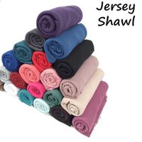 Wholesale 30 color High quality jersey scarf cotton plain elasticity shawls maxi hijab long muslim head wrap long scarves scarf G0922
