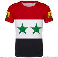 Wholesale SYRIAN ARAB t shirt diy free custom photo name number syria Men women Joker Face Fashion Loose O neck Summer Mens Clothes X0602