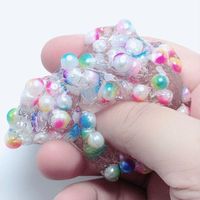 Wholesale Decompression toy finger game crystal stuffed jelly fluffy ball slime mud added cotton charm polymer clay plasticine children s toys DHL free