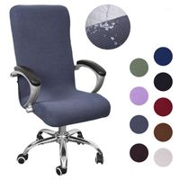 Wholesale Plaid Polar Fleece Chair Cover Modern Spandex Waterproof Computer Rotating Seat Covers Elastic Office One piece Stool Slipcovers