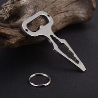 Wholesale Portable multifunctional wrench outdoor camping supplies EDC tool stainless steel self defense safety defense prick bottle opener HW107