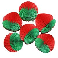 Wholesale Decorative Flowers Wreaths Inch Art Honeycomb Strawberry Balls Tissue Paper Decorations Flower Hanging Wall Decoration P
