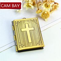 Wholesale 27 mm Metal Brass Floating Locket Bible Book Pendant Charms Diy Photo Lockets Handmade Crafts Jewelry Findings