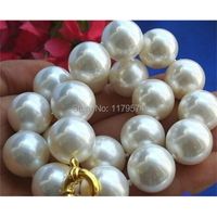 Wholesale Pendant necklaces Short Charming mm South Sea White Shell Pearl Chain AAA quot beads make jewelry About30pcs strings YS0342 J0722