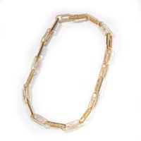 Wholesale 2021 New Style Paper Clip Clasp Hip Hop Necklace mm Wide Alternative Couple Clavicle Chain U1S1 Factory