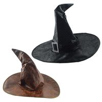 Wholesale Party Hats Leather Witch Wizard Fashion Headgear Halloween Props Cosplay Costume Accessories For Children Adult brown