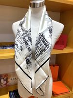 Wholesale Elegant OL Scarf Pure Real Silk Scarves cm Multi Function Kerchief Neckerchief Floral Square Scarfs and Shawls Wraps Hijab Headscarf Neck Warmer