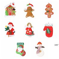 Wholesale Lovely Christmas Decoration cm Soft Clay Christmas Tree Pendant Lovely Santa Snowman Holiday Decoration Props Ornaments LLA9331