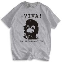 Wholesale Men s T Shirts Mens Short Sleeve T Shirt Viva Programming Tux Linux Che Guevara Fashion Tee shirt Male Summer Tops