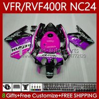 Wholesale Motorcycle Body For HONDA RVF400R RVF400 R VFR400R Bodywork No NC24 V4 Pink Repsol RVF VFR VFR400 R RR VFR R VFR400RR Fairing Kit