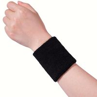 Wholesale Wrist Support Unisex Cloth Cotton Sweatband Sports Tennis Yoga WristBand Arm Sweat Absorb Sleeve Towel Band Bracers Wrap