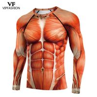 Wholesale VIP FASHION Raglan Sleeves Anime D printed Superhero Attack On Titans Long Sleeve Workout Battle Suit Compression Shirts