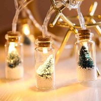 Wholesale 2M LED Ornaments Christmas Tree Fairy String Lights Outdoor Glass ing Bottle Pendant Home Party Decor