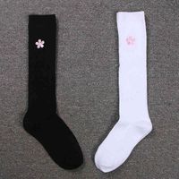 Wholesale Socks Cato Girls Pure Cherry Blossoms Prints Borons Long Knees High Jk Uniforms Sport for