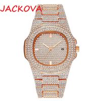 Wholesale hot sales diamond ring stainless steel watch sapphire mirror date week men and women automatic top designer watches