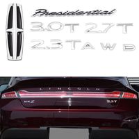 Wholesale Car D Metal Emblem Sticker For Lincoln MKZ MKC MKX MKT Navigator T AWD Presidential Car Body Trunk Badge Stickers