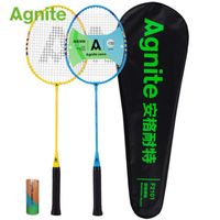 Wholesale Agnite Ultralight fitness badminton racket double shot offensive pupils sticks gift for ball Family leisure outdoor training