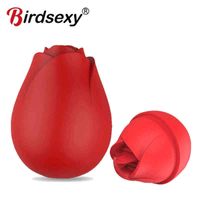 Wholesale Nxy Sex Vibrators Rose Clitoral Sucking Licking Vibrator for Women Clit Sucker g Spot Stimulator Female Masturbator Erotic Toy Couple Man