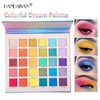 Wholesale HANDAIYAN Colors Glitter Eye Shadow Palette Colorful Dream Pigmented Shimmer Powder Matte Luminous Eyes Makeup Set