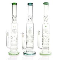 Wholesale Hookah mm thick water bong with mm honeycomb perforate birdcage perc glass waterpipe bongs inches tall ice catcheres