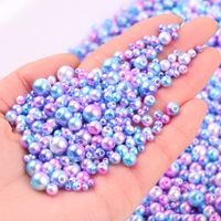 Wholesale Gradient Mermaid Pearls Round ABS Multi Size mm mm mm mm mm Imitation Pearl Beads With Hole For DIY Jewelry Bracelet Craft