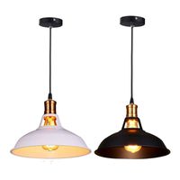 Wholesale NEW Retro Industrial Simplicity Chandelier Vintage Ceiling Lamp with Metal Shiny Nordic style Shade Black