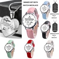 Wholesale To My Son Daughter Never Forget Love Dad Mom Engraved Watch Kids Children Anniversary Birthday father s mother s day gifts G21902