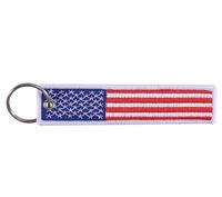 Wholesale US Flags Keychain for Motorcycles Scooters Cars and Patriotic with Key Ring American Flag Gift Mobile Phone Strap Party Favor RRD7674