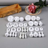 Wholesale Baking Moulds set Plastic Flower Fondant Cake Decorating Tools Sugar Craft Plunger Cutter Cookies Mold Kitchen Tool