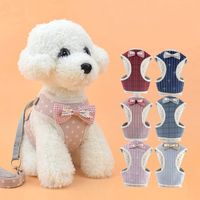 Wholesale Dog Harnesses Cat Leash Pet Vest Type Dog Leashes Small Dog Pet Bowknot Chest Strap Pet Supplies XD24553