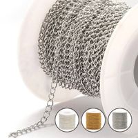 Wholesale 10meters roll stainless steel mm gold necklace chains for bracelet extension chain diy jewelry components no fade