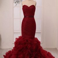 Wholesale Real Burgundy Wine Red Mermaid Wedding Dresses Sweetheart Ruched Colorful Gothic Bridal Gowns Non White Vestidos De Novia Couture
