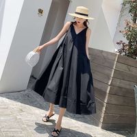 Wholesale Casual Dresses Suspender women s summer Korean version loose and fairy French minority design sense holiday dress