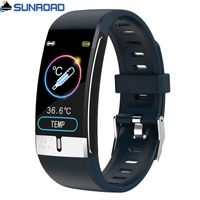Wholesale SUNROAD Smart Band Watch with Body Temperature Heart Rate ECG PPG Fitness Tracker Sports Watch Bracelet Waterproof Colorful Screen