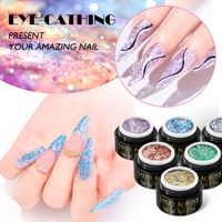 Wholesale Nail Gel Meet Across Sequins Glitter Holographic Powder Dust Dazzling Manicure Sparkly Paillette Chunky Chameleon Decorations