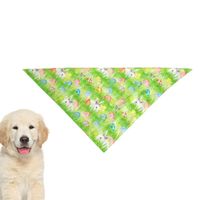 Wholesale Dog Apparel Triangular Collar Pet Supplies Fashion Easter Bib Saliva Green Grass