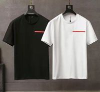 Wholesale Luxury Casual mens T shirt New Wear designer Short sleeve cotton high quality black and white size S XL