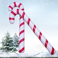 Wholesale 88X X cm Inflatable Candy Cane Classic Lightweight Hanging Decoration Christmas Party PVC Balloons Adornment