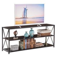 Wholesale Kitchen Furniture Industrial style Three Layers Dining Bar Pub Table with Metal Frame Storage Shelves