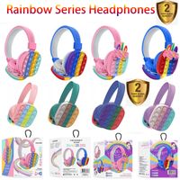 Wholesale Relieve stress Bubble Fidget Toys Headphone Decompression Wireless Bluetooth Headset Antistress Adults Children Earphone DHL