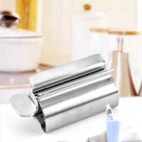 Wholesale Bath Accessory Set Household Stainless Steel Toothpaste Squeezer Toothbrush Holder Roller Labor Saving Tube BathroomAccessories