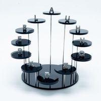 Wholesale Hooks Rails Round Acrylic Ring Jewelry Display Stand Multi layer Convenient High quality Products Home Decor Accessories