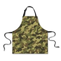 Wholesale Aprons Bbq Male Grilled Sausages Cooking Women Funny Camo Print Kitchen Woman Men Bar Party Apron Wedding Fartuch Kuchenny
